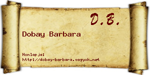 Dobay Barbara névjegykártya