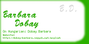 barbara dobay business card